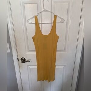Yellow Body Con Dress